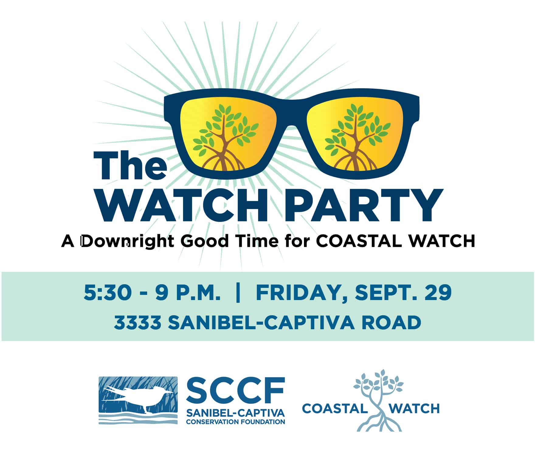 the watch party 5:30-9 p.m. Friday Sept. 29, 3333 Sanibel-Captiva Road