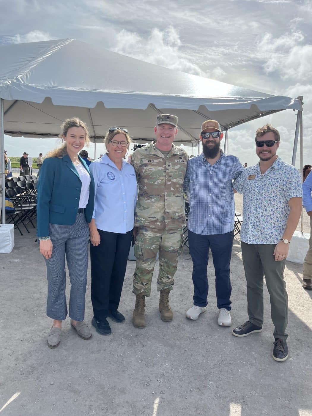 L-R: SCCF Policy & Advocacy Associate Allie Pecenka, SFWMD Governing Board Member Charlette Roman, U.S. Army Corps Jacksonville District Commander Colonel James L. Booth, Captains for Clean Water Co-Founder Daniel Andrews, and SCCF Environmental Policy Director Matt DePaolis.