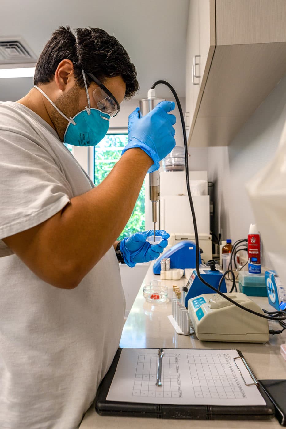 person in lab