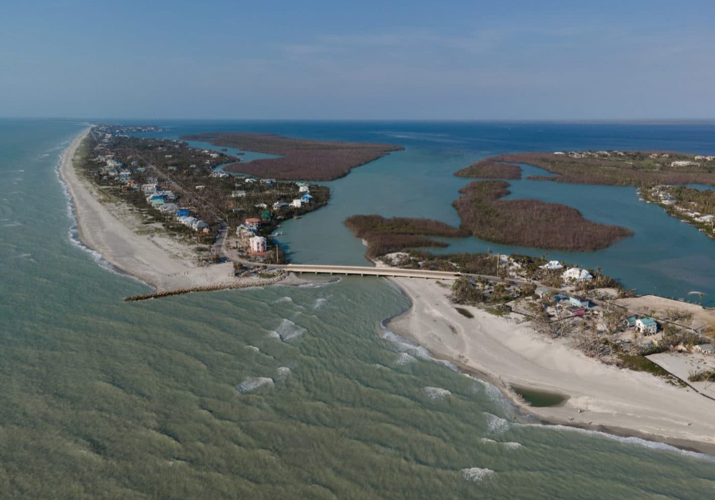 aerial of captiva from blind pass