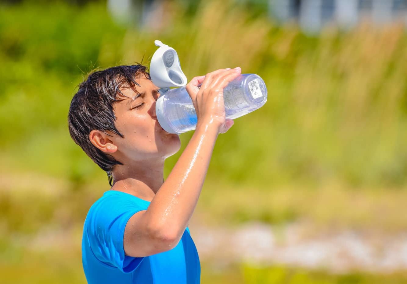 Camper Rehydrates During Camp
