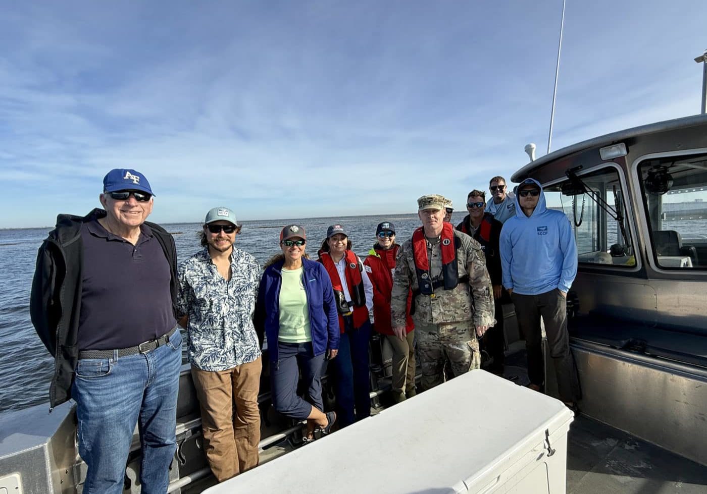army corps tours estuary with sccf on sanibel
